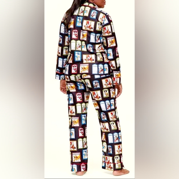 Disney Mickey Minnie Limited Edition Cartoon Fleece Pajama Set Women's XL - Picture 10 of 16